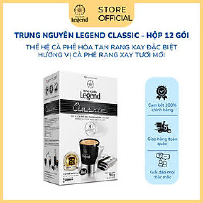 Combo 2 Hộp Cà Phê Trung Nguyên Legend Classic Hòa Tan – Hộp 12 Gói – Cà Phê Sữa Đậm Đà, Chuẩn Gu Việt