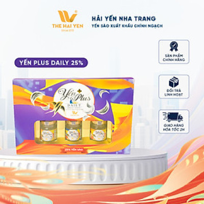 Yến hũ dinh dưỡng hàng ngày – Yến Plus Daily 25% Hộp quà tặng 6 hũ