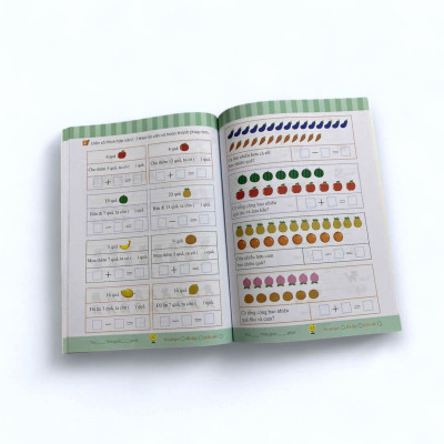 Sách cho bé - Nhìn Tranh Hoàn Thành Phép Tính - Toán Tiền Tiểu Học - Vui Học Toán - Dành cho trẻ từ 4 tuổi