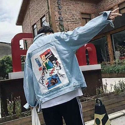 Áo Khoác Jean Nam - Xanh nhạt - Nam - L