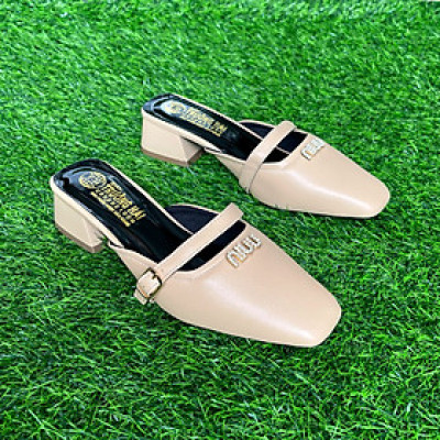 Sục nữ gót vuông 3cm mũi vuông Trường Hải 2 màu S110
