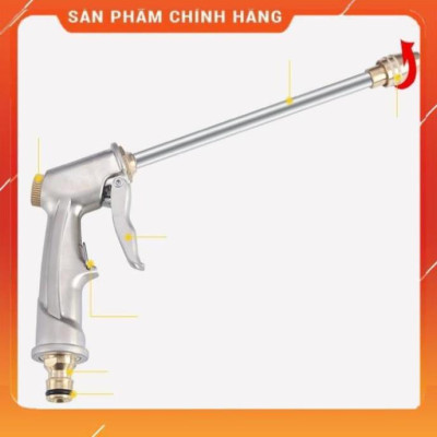 Vòi Xịt️Evoucher Bộ dây vòi xịt nước rửa xe, tưới cây , tăng áp 3 lần, loại 20m 206701-2 đầu đồng, cút đồng