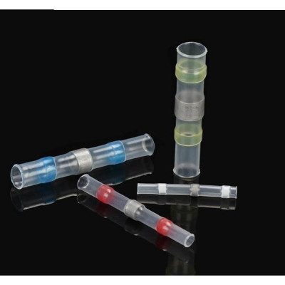 Bộ 50 Đầu Nối Dây Điện, Cút Nối Dây Điện Tự Hàn, Chống Nước, Trong Suốt Tiện Dụng 