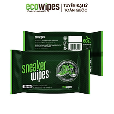 Khăn giấy ướt lau giày siêu sạch Sneaker Wipes hương quế tạo bọt tự tan làm sạch nhanh chóng mang đi tiện lợi