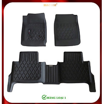 Thảm lót sàn xe ô tô Chevrolet Colorado 2015+ (sd) Nhãn hiệu Macsim chất liệu nhựa TPE cao cấp màu đen
