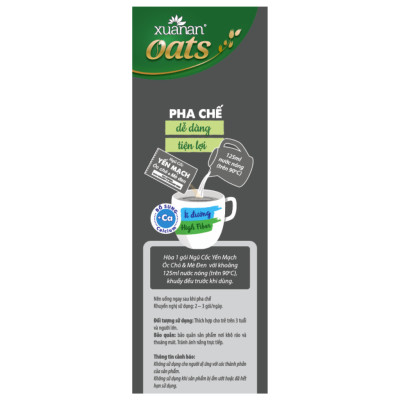 Combo 5 túi: NC Óc Chó Mè Đen+YM Hạnh Nhân+Gạo Lức No Sugar+Dinh Dưỡng Canxi+NC Yến Mạch[ít đường 400gr](Tặng Kèm 2 Túi Yến Mạch 150G)