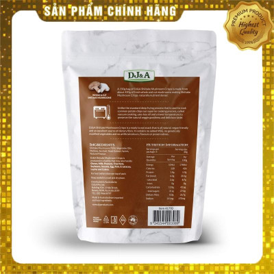 Nấm hương sấy giòn DJ&A tốt cho sức khoẻ - thích hợp giảm cân, KETO - DJ&A skitake mushroom crisps