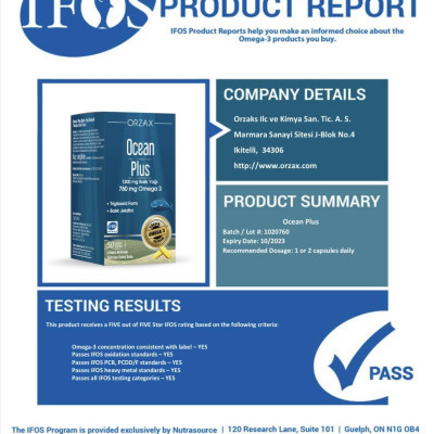 Viên Uống Dầu Cá Omega 3 Ocean Plus, Giúp Bổ Mắt, Não, Tim, Đẹp Da Hộp 30 Viên