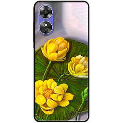 Ốp lưng cho Oppo A54 - A55 - A55s - Oppo A56 5G - Oppo A18 - A38 - A58 - Sen Vàng Xanh - Hàng Chính Hãng