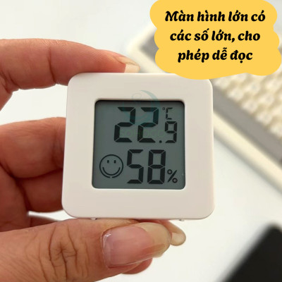 Đồng Hồ Mini CX-0726 Đo Nhiệt Độ, Độ Ẩm Màn Hình LCD Kỹ Thuật Số Trong Nhà, Nhiệt Kế - Ẩm Kế Điện Tử