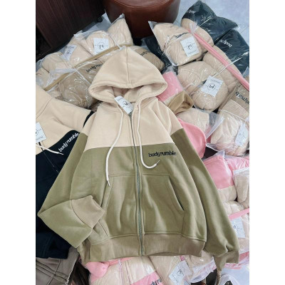 Áo khoác nỉ nỉ dệt thêu BUD cute phong cách-A2114