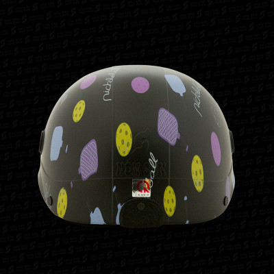 ƯU ĐÃI - Mũ bảo hiểm lỗ thông gió hoa văn chính hãng NÓN SƠN AMP-ĐN120