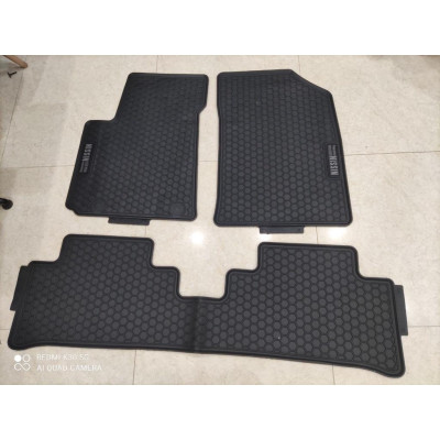 Thảm lót sàn xe Kia morning cao su đúc, tổ ong, vừa khít xe CHỮ TRẮNG