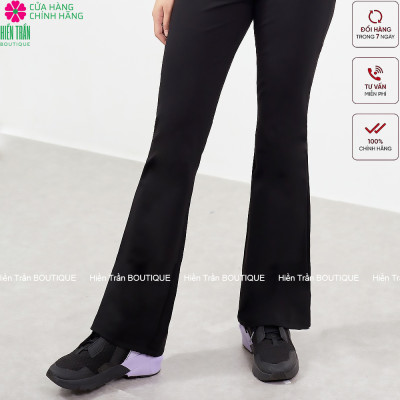 Quần ống loe Hiền Trần BOUTIQUE nữ lưng cạp cao co giãn form đẹp legging bigsize vải Umi Hàn dày dặn dáng dài