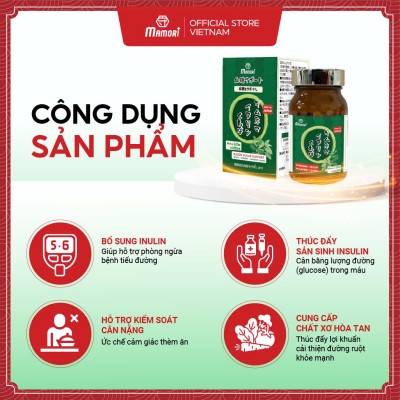 Combo 2 Hộp Viên uống MAMORI GYMNEMA - INULIN Hỗ trợ giúp giảm đường huyết, ngăn ngừa tích tụ mỡ thừa, bổ xung chất sơ hòa tan
