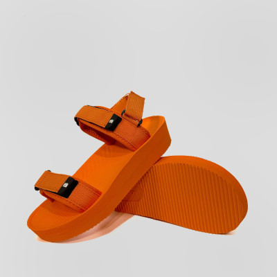 Giày Sandal Nữ The Bily 03W Quai Ngang - Màu Cam BL03WC 