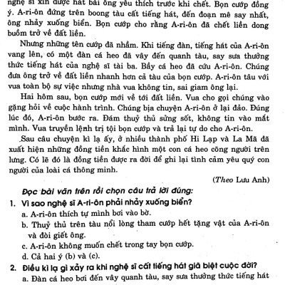 Đề Kiểm Tra Định Kỳ Tiếng Việt - Toán - Khoa Học - Lịch Sử - Địa Lí Lớp 5