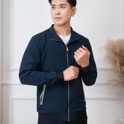 Áo khoác Golf nam 2 lớp Aligro màu navy AK2G.1 