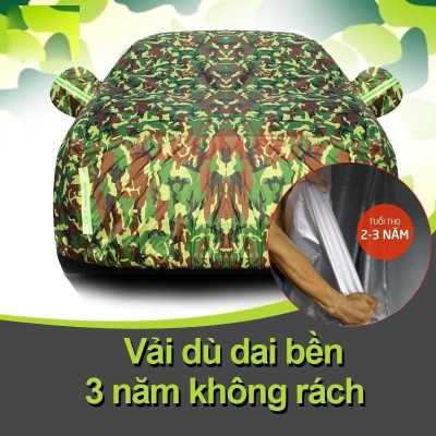 Bạt phủ xe ô tô vải Dù rằn ri chất liệu polyester siêu bền cao cấp chống xước,chống nắng,chống nước