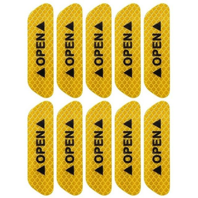 Bộ 4 decal dán phản quang trang trí ô tô OPEN cánh cửa xe ô tô - Phản Quang báo hiệu cửa xe đang mở loại tốt nhiều màu