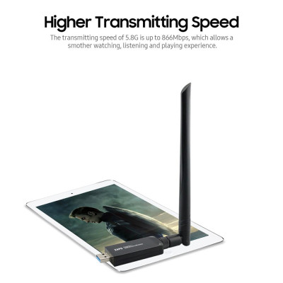 Bộ điều hợp WiFi ZAPO BT 4.1 USB cho PC WiFi  băng tần kép Dongle với độ bảo mật cao / độ lợi cao có thể tháo rời