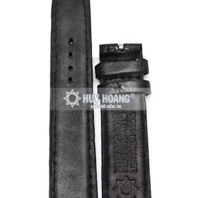 HJ8201-02-03-05 - Dây đồng hồ da cá sấu size 16, 18, 20 màu đen, nâu đất, vàng, nâu đỏ
