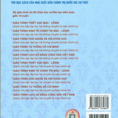 Combo 4 cuốn Giáo Trình Dành Cho Bậc Đại Học Hệ Không Chuyên Lý Luận Chính Trị: Giáo Trình Triết Học Mác – Lênin + Giáo Trình Kinh Tế Chính Trị Mác – Lênin + Giáo Trình Lịch Sử Đảng Cộng Sản Việt Nam + Giáo Trình Chủ Nghĩa Xã Hội Khoa Học 