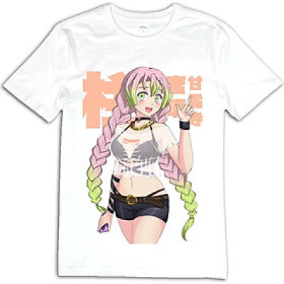 ÁO PHÔNG TRẮNG ngắn tay Kanroji Mitsuri