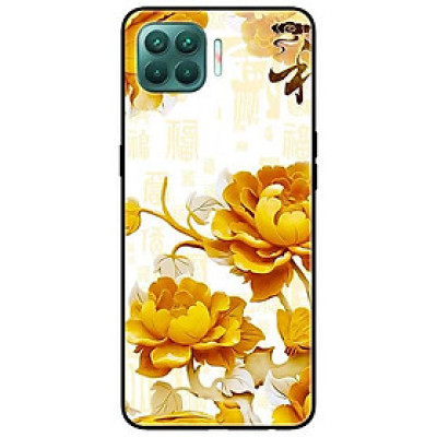 Ốp lưng dành cho Oppo A93 - F17 Pro mẫu Mẫu Đơn Vàng