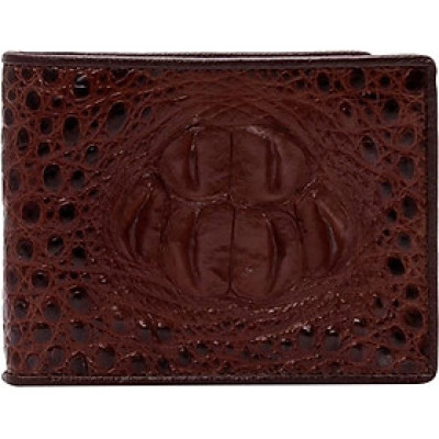 Ví Nam Da Cá Sấu Gù Đầu Huy Hoàng HT2214 (12.5 x 10 cm) - Nâu Đỏ