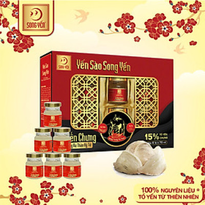 Tổ Yến Chưng Đông Trùng Hạ Thảo Kỷ Tử Song Yến (Lốc 6 Lọ x 70ml)