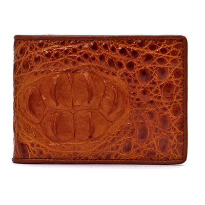 HJ2215 - Bóp nam Huy Hoàng da cá sấu đầu gù màu vàng