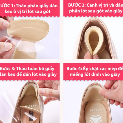 Lót giày cao gót chống rộng, chống trầy gót cực êm chân cao cấp- buybox - BBPK09