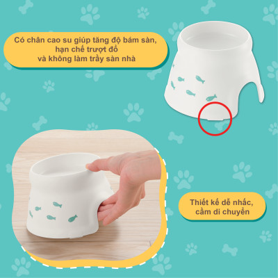 Chén đựng thức ăn cho chó mèo RICHELL Nhật nhiều size | Pet