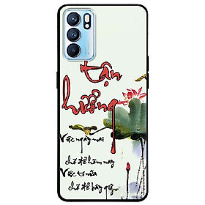 Ốp lưng dành cho Oppo Reno 6 - Reno 6 Z mẫu Thư Pháp Tâm Sen