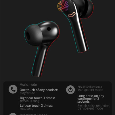 CINCATDY Tai Nghe Gaming True Wireless Earbuds Headphone Bluetooth V5.0 Phiên Bản Nâng Cấp Headset Dock Sạc có Led Báo Pin Kép J5 ANC