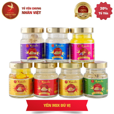Lốc 6 Hũ Yến Sào Chưng Đủ Vị Nhân Việt 30% Yến Nguyên Chất Hũ 70ml