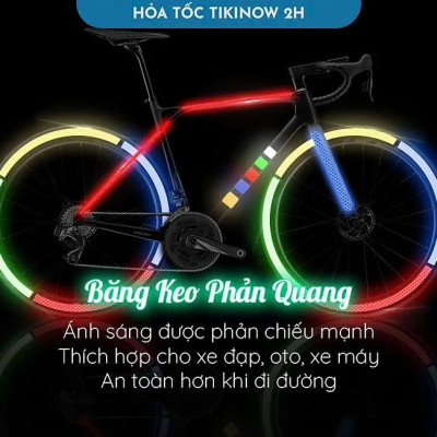 Băng Keo Phản Quang Dán Nhà Cửa, Trang Trí Oto, Xe Máy, Xe Đạp MÀU VÀNG 1cm x 8m