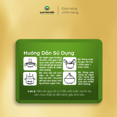 Đặc sản Tiền Giang - Gạo Lứt VietGAP Vinh Hiển (2KG) - Chuẩn VietGAP và OCOP 4 SAO