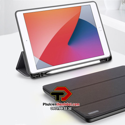 Bao da cho iPad 10.2 2019 (iPad Gen 7) chính hãng Dux Ducis Domo có ngăn để bút - Hàng chính hãng
