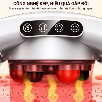 Máy massage bụng đa năng BM-B46 [BẢO HÀNH 12THÁNG] Tích hợp đá nóng HIMALAYA giúp tan mỡ bụng, chân, đùi