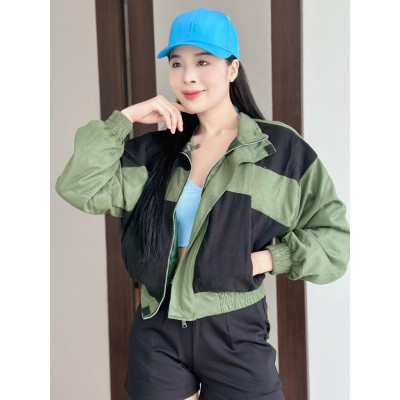 [LZ] Áo khoác da lộn nữ da lộn 2 lớp phối màu đẹp siêu chất-A2156