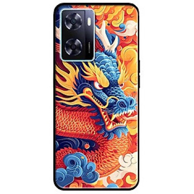 Ốp lưng cho Oppo A15 - A15s - A35 4G - A17 - A17K - A57 4G - A94 5G - A95 5G - Rồng Xanh Sừng Trắng - Hàng Chính Hãng