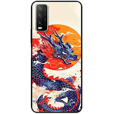 Ốp lưng cho Vivo Y12s - Y20 - Y20s - Y21 - Y21s - Y33s - Y33T - Rồng Xanh Trăng Vàng - Hàng Chính Hãng