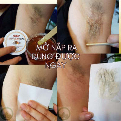 Sáp wax triệt lông shiny An Lành tặng kèm 40 giấy và que wax, sáp wax lông shiny ,wax lông Tẩy Lông