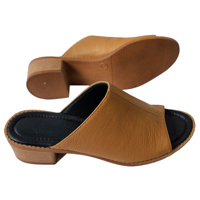 Dép Cao Gót Nữ BIGGBEN Da Bò Cao 4 Phân DCG61