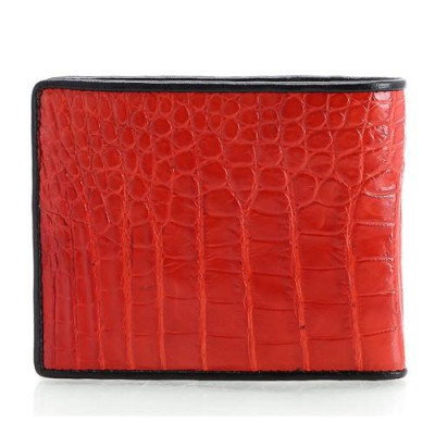 HC2269 - Bóp nam Huy Hoàng da cá sấu da bụng màu đỏ