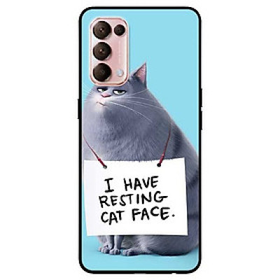Ốp lưng dành cho Oppo Reno 5 mẫu Mèo Đeo Bảng