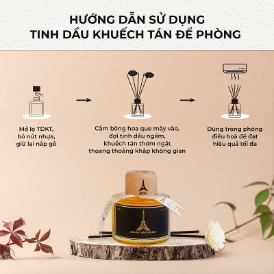 Lemongrass & Lily Jubilé - Tinh Dầu Thơm Phòng Que Gỗ, Nước Hoa Khuếch Tán Thiên Nhiên 100ml Cao Cấp, Sang Trọng