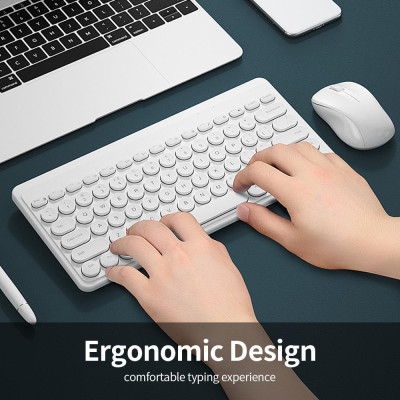 Bộ bàn phím tròn và chuột không dây BOW K610 2.4G